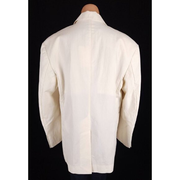 LOW CLASSIC Cotton Blazer Size S Womens Ivory Jacket $450 - Picture 9 of 16